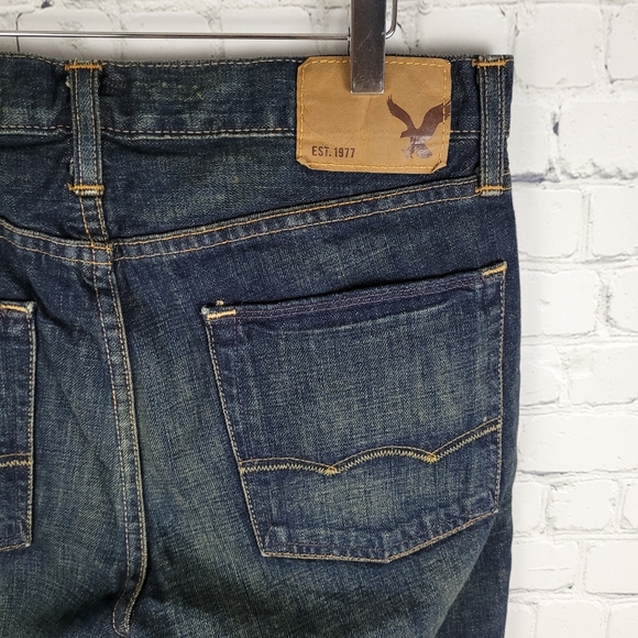AMERICAN EAGLE | slim straight dark wash jeans - Picture 1 of 9